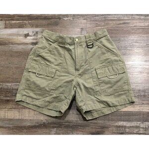 Columbia PFG Mens Cargo Shorts Medium Olive Green Comfort Waist
